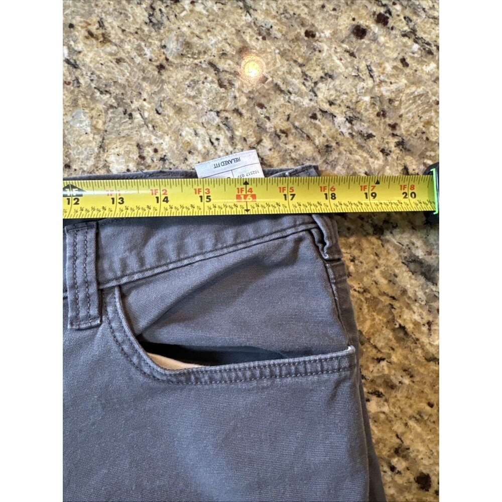 Carhartt Pants Mens 36x30 Gray Relaxed Fit Carpenter Canvas Workwear 102517-039 - Picture 7 of 9